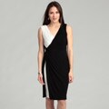 Scarlett Women's Black/ Ivory V-neck Dress