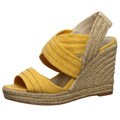 Ann Marino Women's 'Jillian' Yellow Criss-cross Wedges