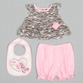 Baby Togs Newborn Girl's Zebra Panty and Bib Set