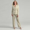 Le Suit Women's Canary Three-button Pant Suit