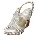Sam & Libby Women's 'Intro' Silver Wedge Slingbacks