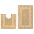 Celebration Reversible 'Race Track' 2-piece Gold Bath Rug Set