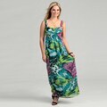 Sandra Darren Women's Lime Multi Abstract Dress