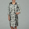 Kasper Women's 2-piece Abstract Jeweled Bolero Jacket Dress Set