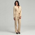 Kasper Women's Khaki Three-button Pant Suit