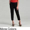 R.Q.T Women's Crop Button Detail Pants