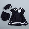Rare Editions Infant Girl's Nautical Dress Set