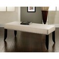 Abbyson Living Camden Cream Fabric Ottoman Bench