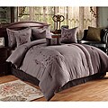 Arabesque Plum/ Grey Oversized 8-piece Comforter Set