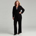 Tahari Women's Plus Size 4-button Jacket Pant Suit