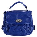 Del Cesca 'Top Notch' Cobalt Blue Crossbody Bag