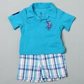 US Polo Toddler Boy's Polo with Plaid Shorts