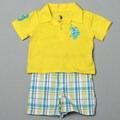 US Polo Infant Boy's Polo with Plaid Shorts