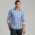 English Laundry Men's Blue Woven Shirt