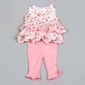Calvin Klein Girl's Polka Dot Top and Legging Set