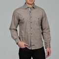 English Laundry Men's Taupe Woven Shirt