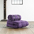 Fresh Futon 'Buckle Up' Purple Futon Chair