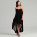 Hailey Adrianna Papell Women's Black Chiffon Dress