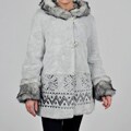 Nuage Women's Snowflake Faux Fur Jacket