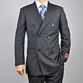 Giorgio Fiorelli Men's Black Double-breasted 6-button Suit