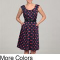 Chetta B Women's Polka Dot Belted Dress