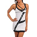 Stanzino Women's Black Banded Light Gray Cotton Dress
