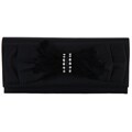 Carlo Fellini Black Rhinestone Embellished Clutch Handbag