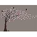 Nursery Wall Art Blowing Cherry Blossom Tree Decal Set