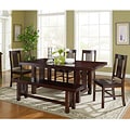 6-Piece Cappuccino Solid Wood Dining Set