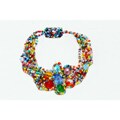 Multicolor Glass Bead Flower Magnetic Bracelet (Guatemala)
