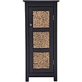 Fifth Avenue Espresso/ Amber Glass Door Cabinet