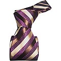 Dmitry Men's Purple Striped Italian Silk Tie