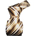 Dmitry Men's Tan Striped Italian Silk Tie