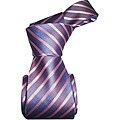 Dmitry Men's Light Purple Striped Italian Silk Tie