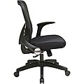 Black Office Star Deluxe R2 SpaceGrid Back Chair with Lumbar Support