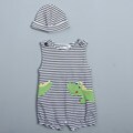 Rumble Tumble Infant Boy's Stripe and Dragon Sunsuit Set