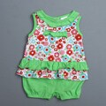 Absorba Newborn Girl's Floral Print and Ruffle Creeper