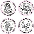 JustRite Stampers 'Vintage Christmas' 8-piece Original Stamp Set