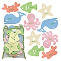 iPlay Sea Friends Bath Toys (Pack of 15)