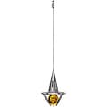 Access Atlas 1-light Brushed Steel Amber Glass Pendant