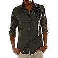 191 Unlimited Men's Black Scorpion Print Shirt
