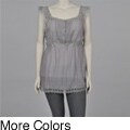 Simply Irresistible Women's Plus Size Lace Trim Pintucked Tunic