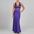 JR Nites Women's Embellished Halter Gown