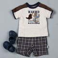 Vitamins Infant Boy's Khaki 3-piece Short Set