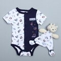 Vitamins Baby Newborn Boy's 2-piece Bear Sailor Creeper