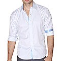 191 Unlimited Men's White Cotton-blend Shirt