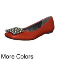 Calvin Klein Jeans Women's 'Tiffany' Embellished Leather Flats