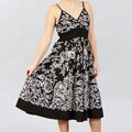 Meetu Magic Black/ White Cotton Maxi Dress