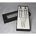 Ferrecci Men's White/ Black Stripe Suspenders