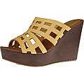 Refresh by Beston Women's 'Reika-02' Yellow Slip-on Wedges